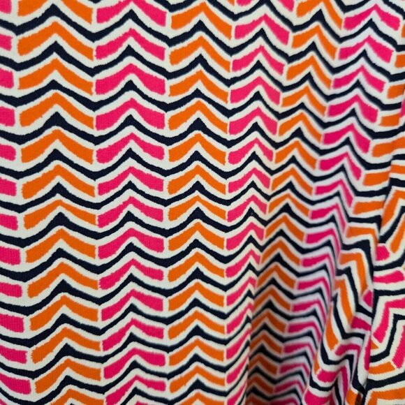 J. Mclaughlin NWT Elsie Dress White Hot Orange Pink Catalina Cloth Size L Design - Picture 3 of 7